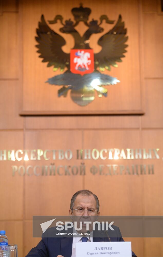 News conference with Russian Foreign Minister Sergei Lavrov