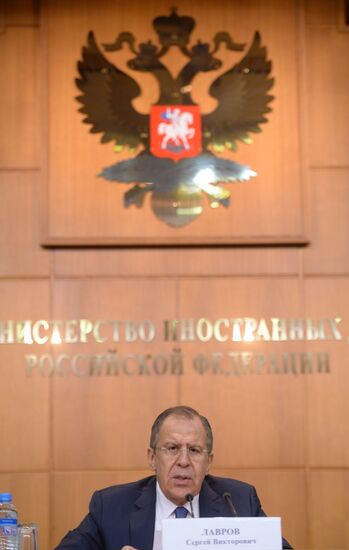 News conference with Russian Foreign Minister Sergei Lavrov