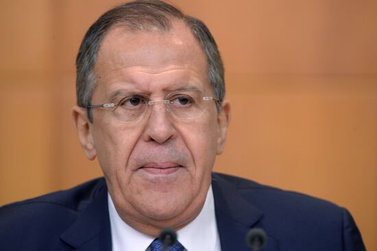 News conference with Russian Foreign Minister Sergei Lavrov