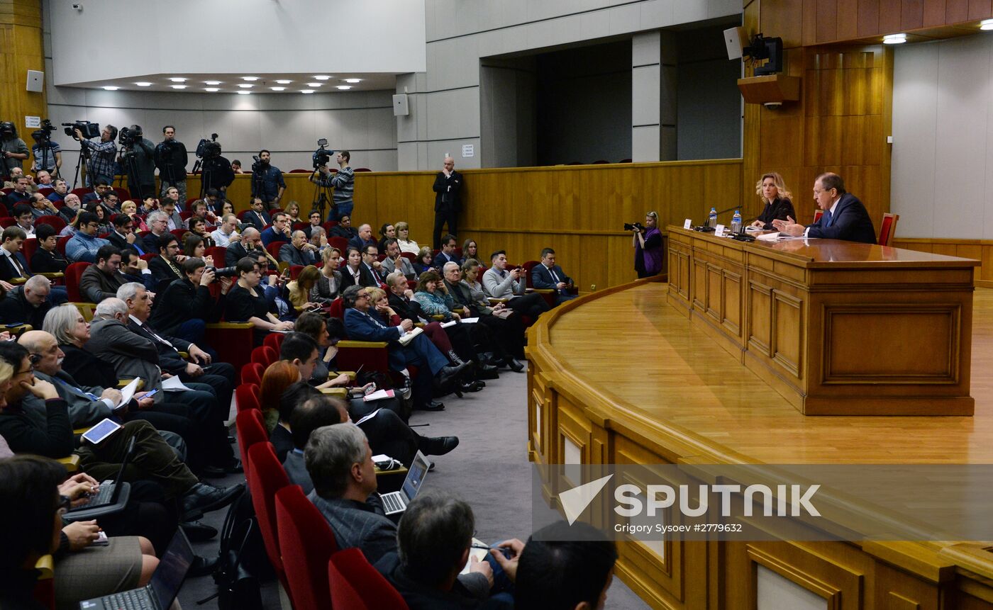 News conference with Russian Foreign Minister Sergei Lavrov