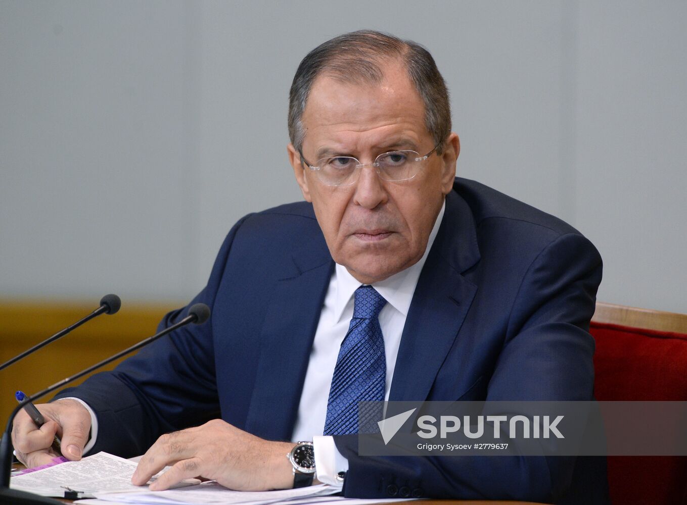 News conference with Russian Foreign Minister Sergei Lavrov