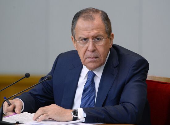 News conference with Russian Foreign Minister Sergei Lavrov