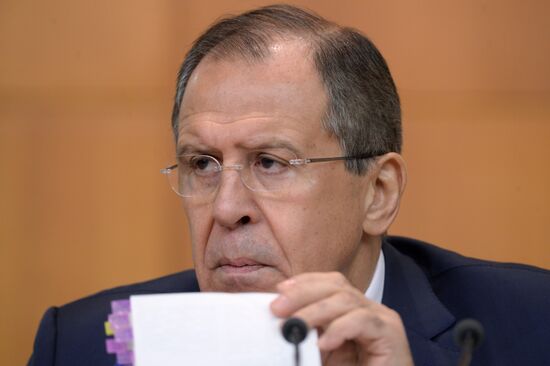 News conference with Russian Foreign Minister Sergei Lavrov