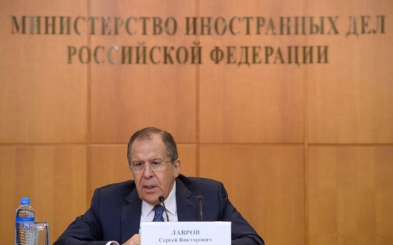 News conference with Russian Foreign Minister Sergei Lavrov