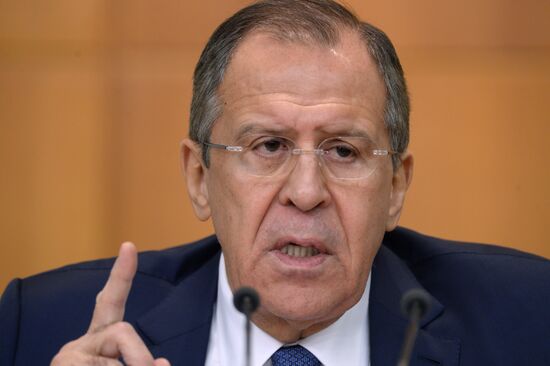 News conference with Russian Foreign Minister Sergei Lavrov