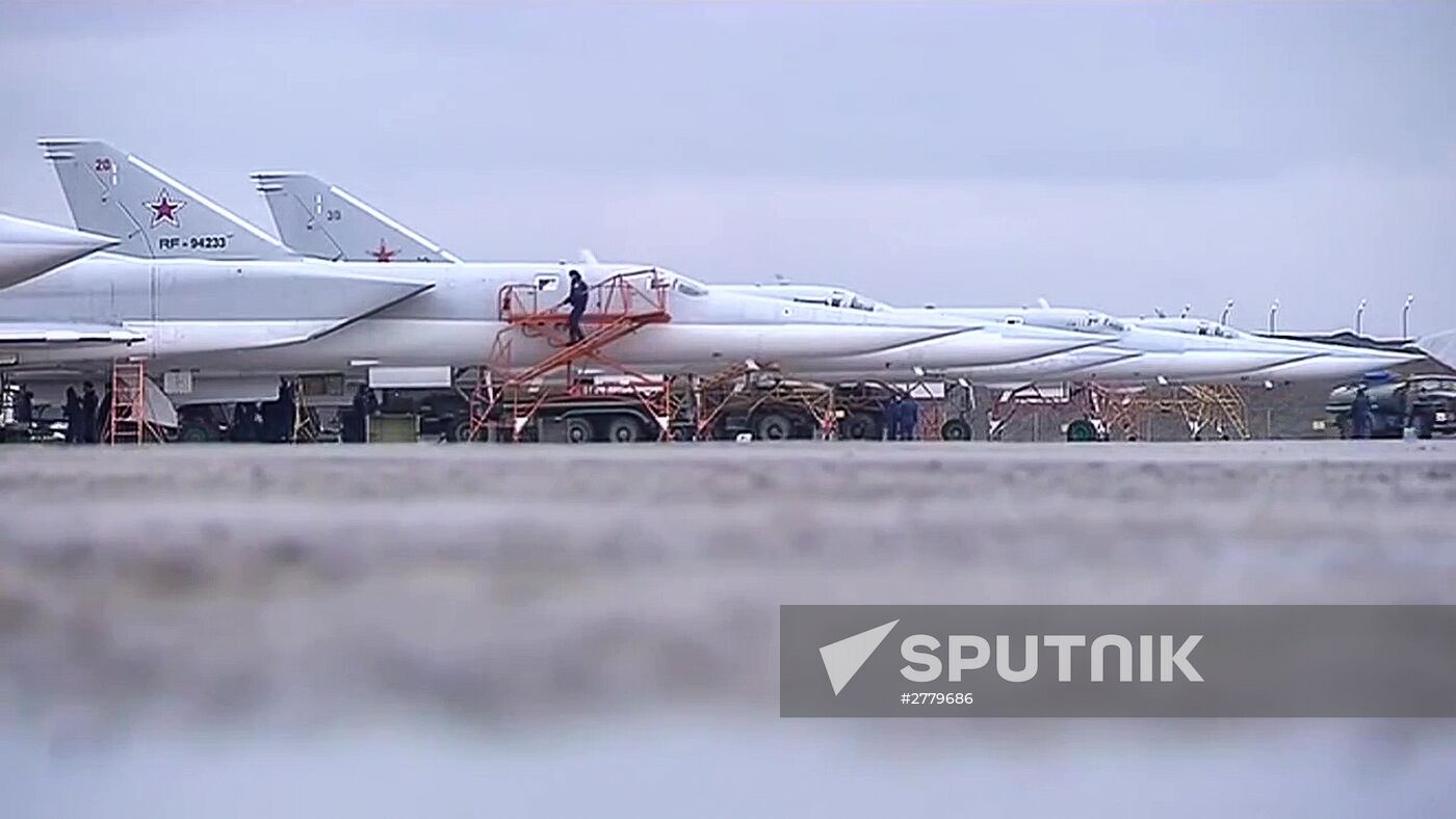 Tupolev Tu-22 M3 strategic bombers hit terrorists in Syria
