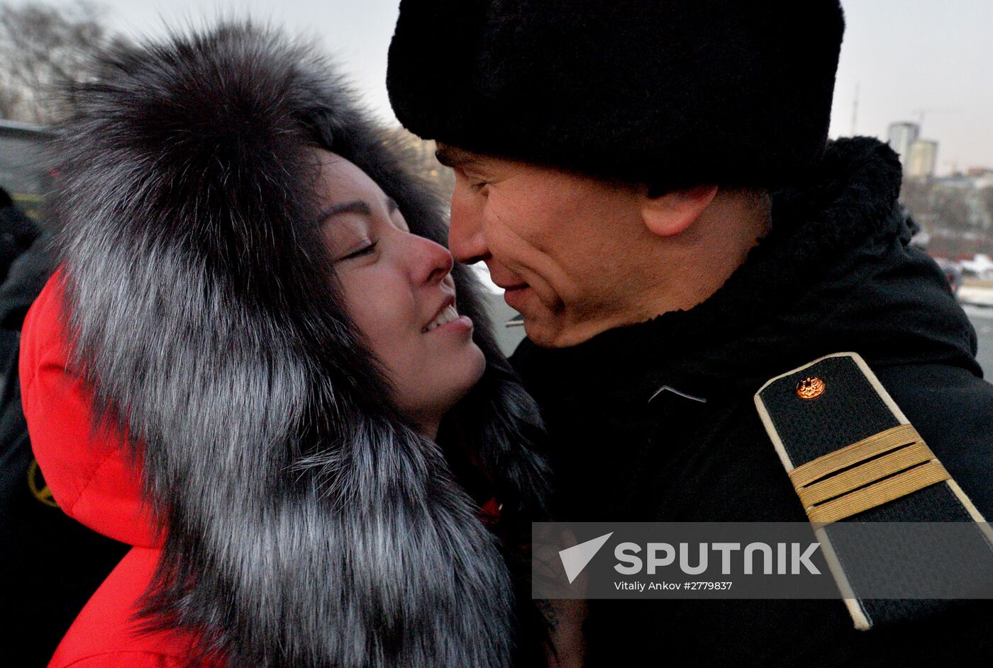 Meeting Pacific Fleet ships unit in Vladivostok