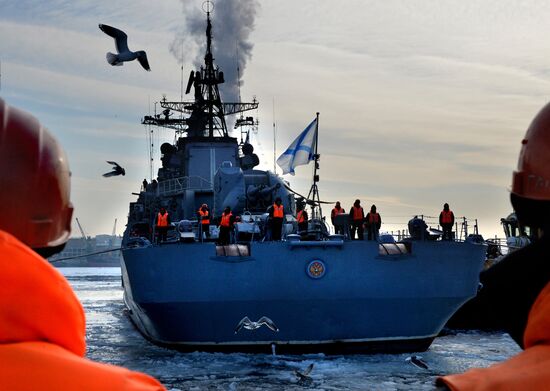 Welcome ceremony for Pacific Fleet's ships in Vladivostok