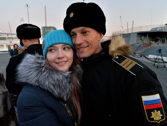 Welcome ceremony for Pacific Fleet's ships in Vladivostok