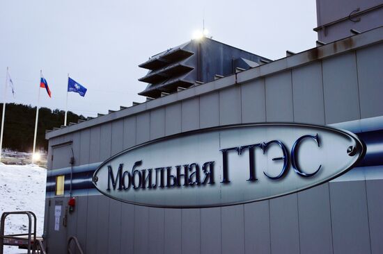 Fifteen mobile gas turbine power plants generate power for Crimea