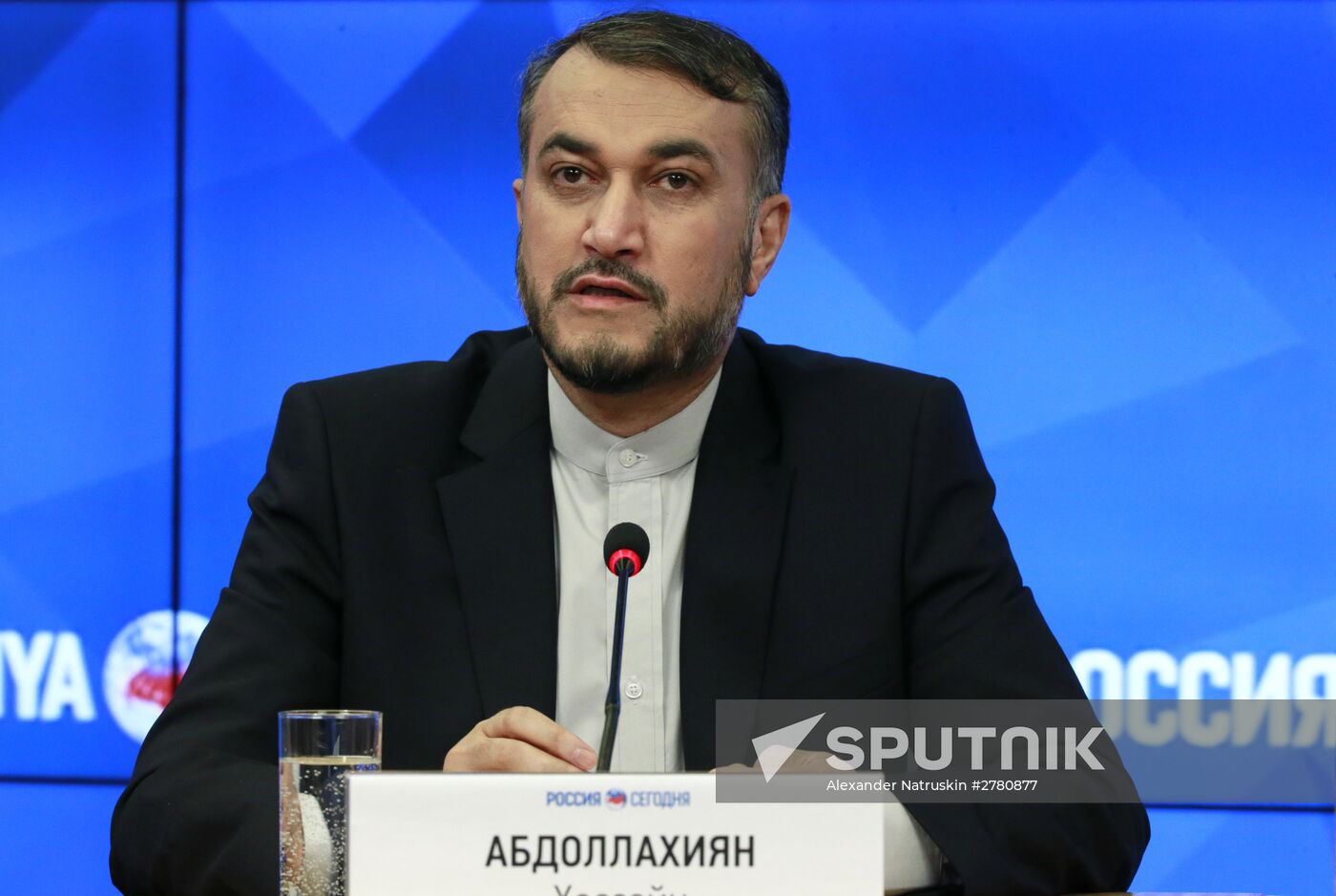 News conference by Iran's Deputy Foreign Minister Hossein Amir-Abdollahian on Middle East situation