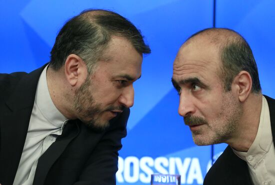 News conference by Iran's Deputy Foreign Minister Hossein Amir-Abdollahian on Middle East situation