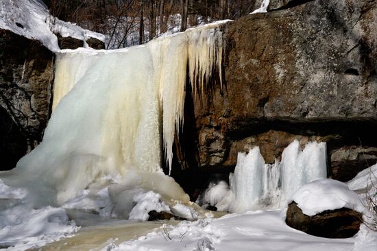 Skazka (Fairy tale), one of Kravtsovskiye Waterfalls in Khasansky District, Primorye Territory