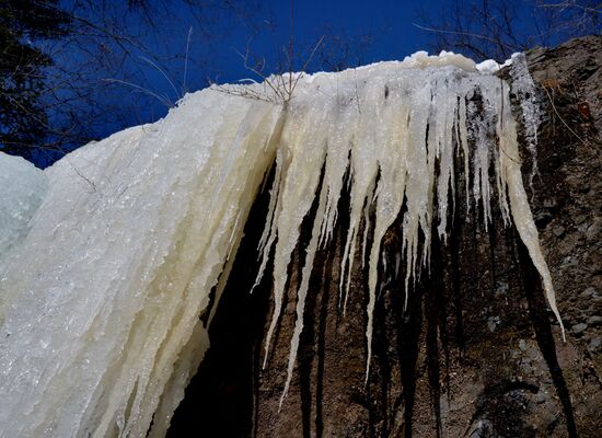 Skazka (Fairy tale), one of Kravtsovskiye Waterfalls in Khasansky District, Primorye Territory