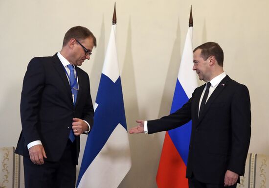 Dmitry Medvedev meets with Prime Minister of Finland in St. Petersburg