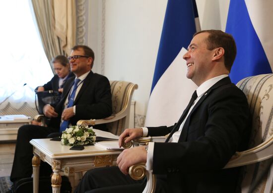 Dmitry Medvedev meets with Prime Minister of Finland in St. Petersburg