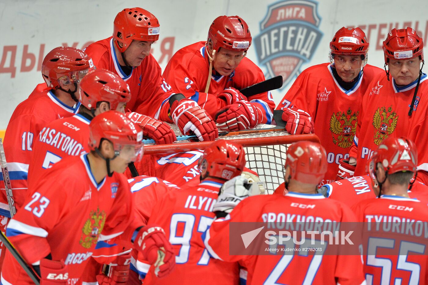 Hockey. World Legends Hockey League. Russia vs Finland