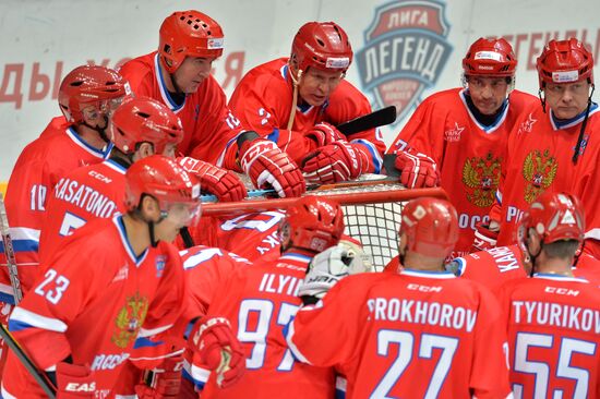 Hockey. World Legends Hockey League. Russia vs Finland