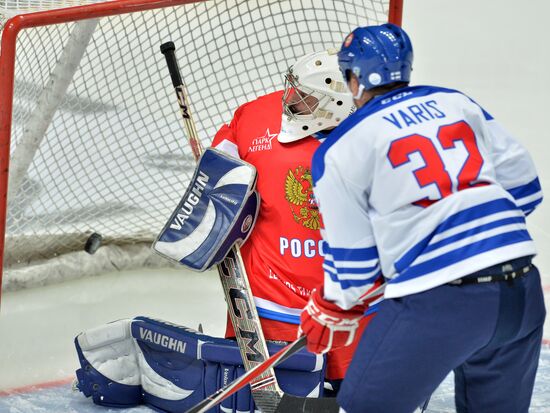 Hockey. World Legends Hockey League. Russia vs Finland