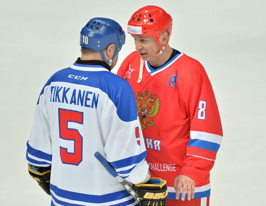 Hockey. World Legends Hockey League. Russia vs Finland