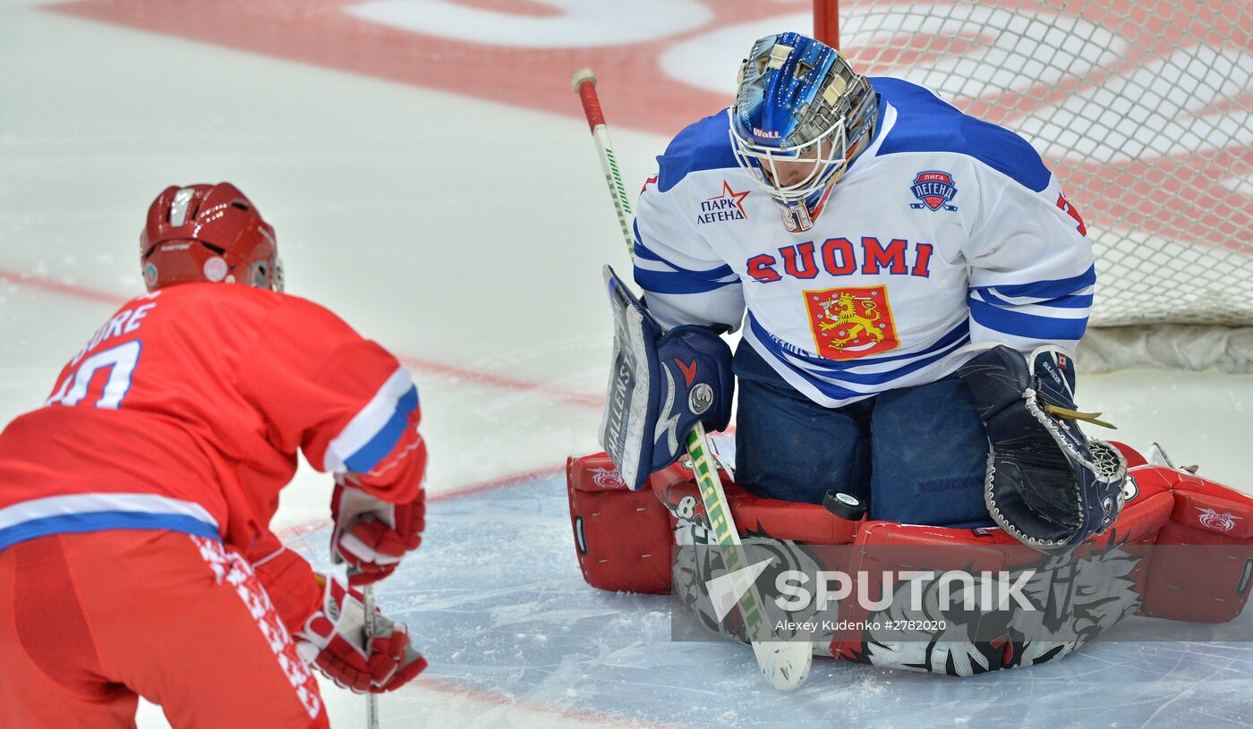 Hockey. World Legends Hockey League. Russia vs Finland