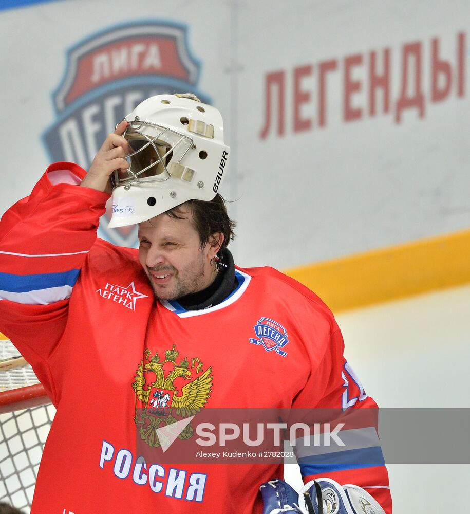 Hockey. World Legends Hockey League. Russia vs Finland