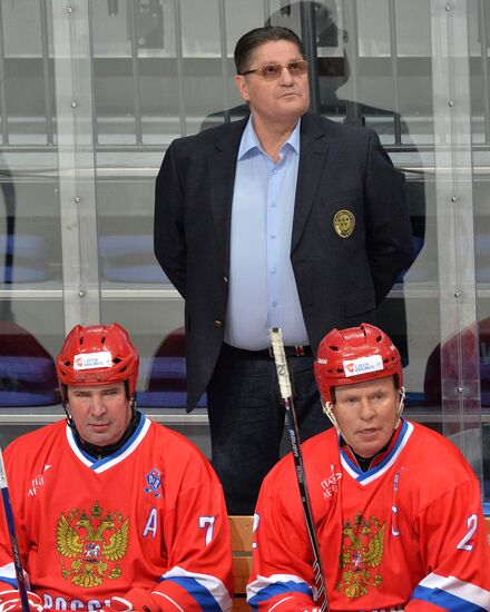 Hockey. World Legends Hockey League. Russia vs Finland