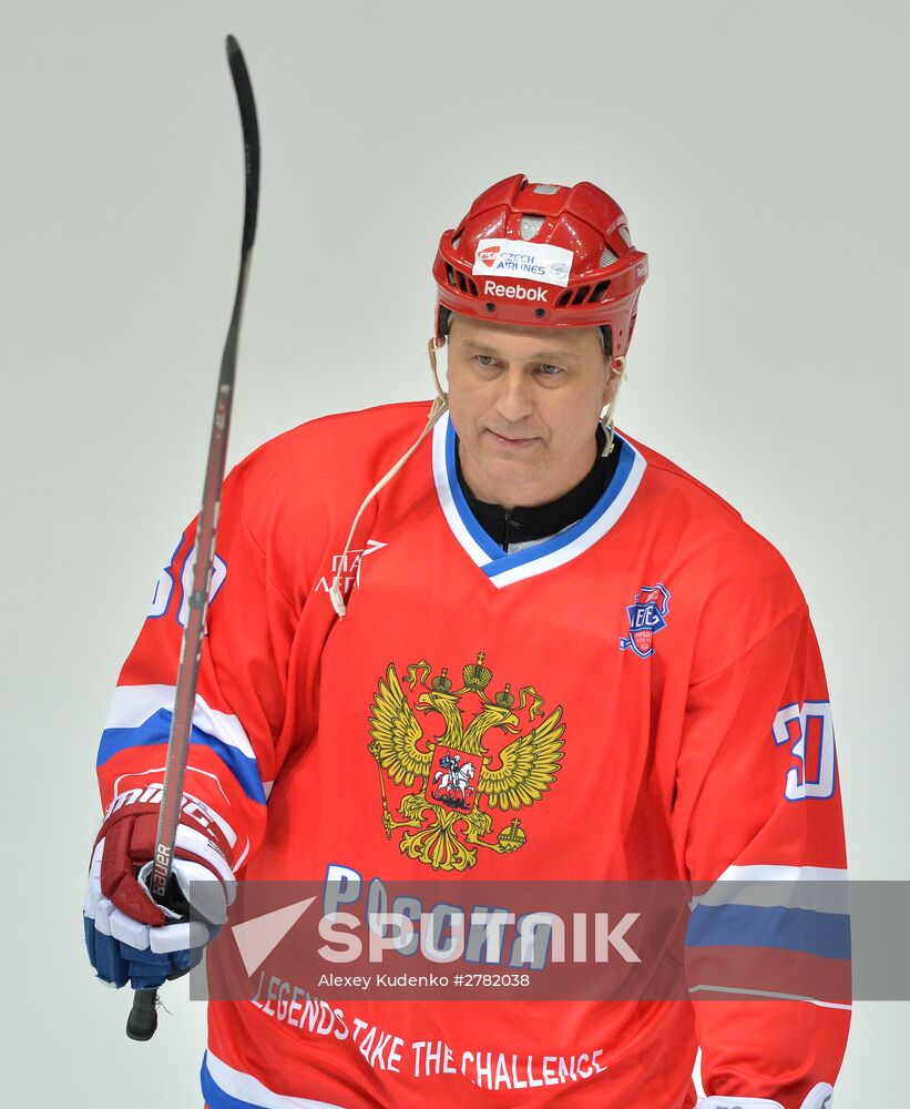 Hockey. World Legends Hockey League. Russia vs Finland
