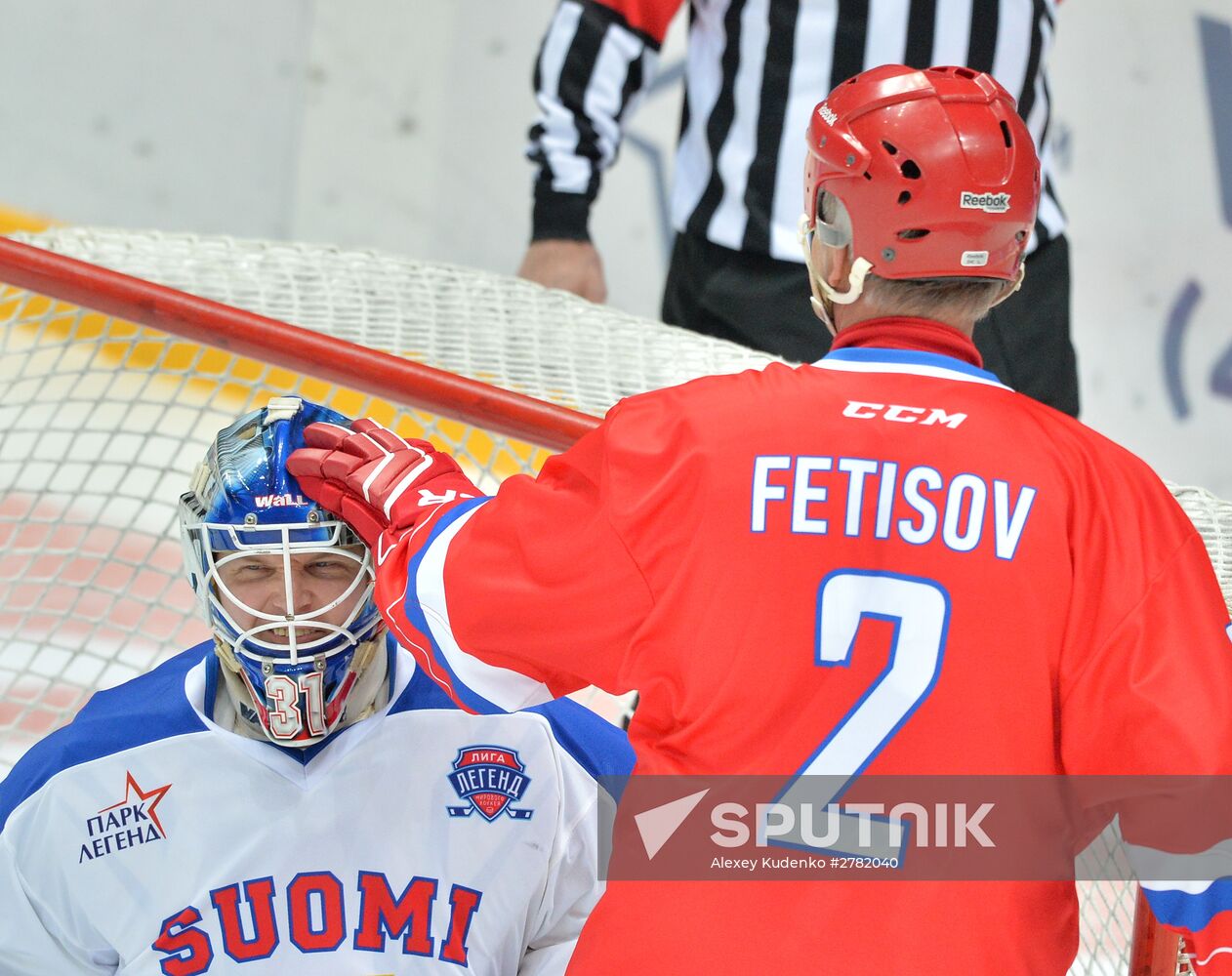 Hockey. World Legends Hockey League. Russia vs Finland