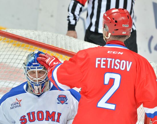 Hockey. World Legends Hockey League. Russia vs Finland