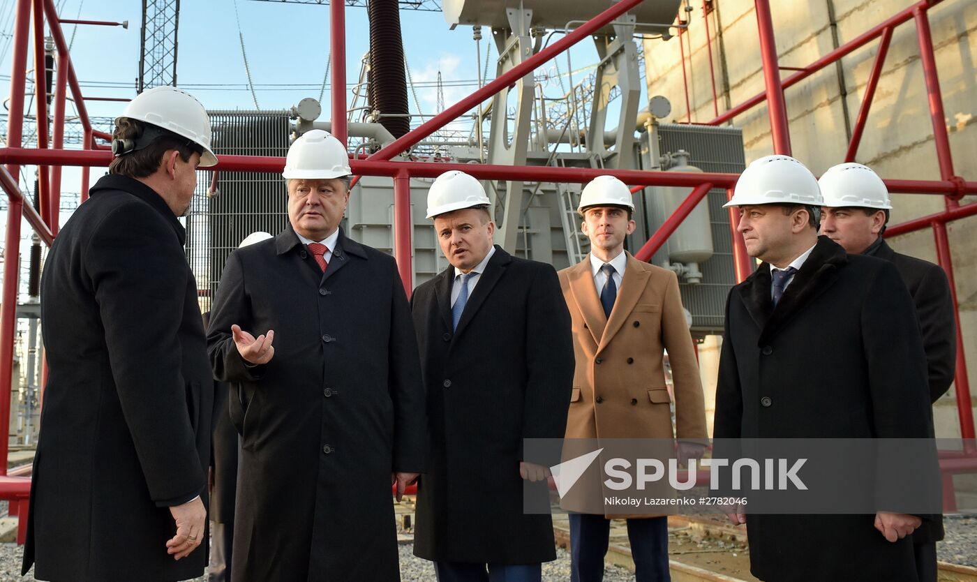 Ukrainian President Petro Poroshenko visits Rovenskaya nuclear power plant