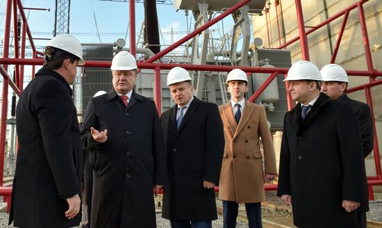 Ukrainian President Petro Poroshenko visits Rovenskaya nuclear power plant
