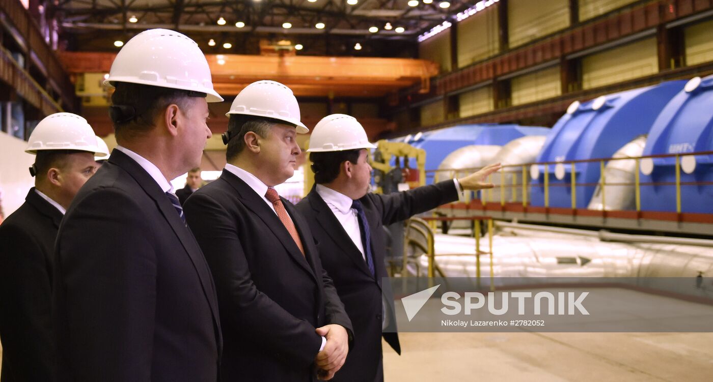 Ukrainian President Petro Poroshenko visits Rovenskaya nuclear power plant