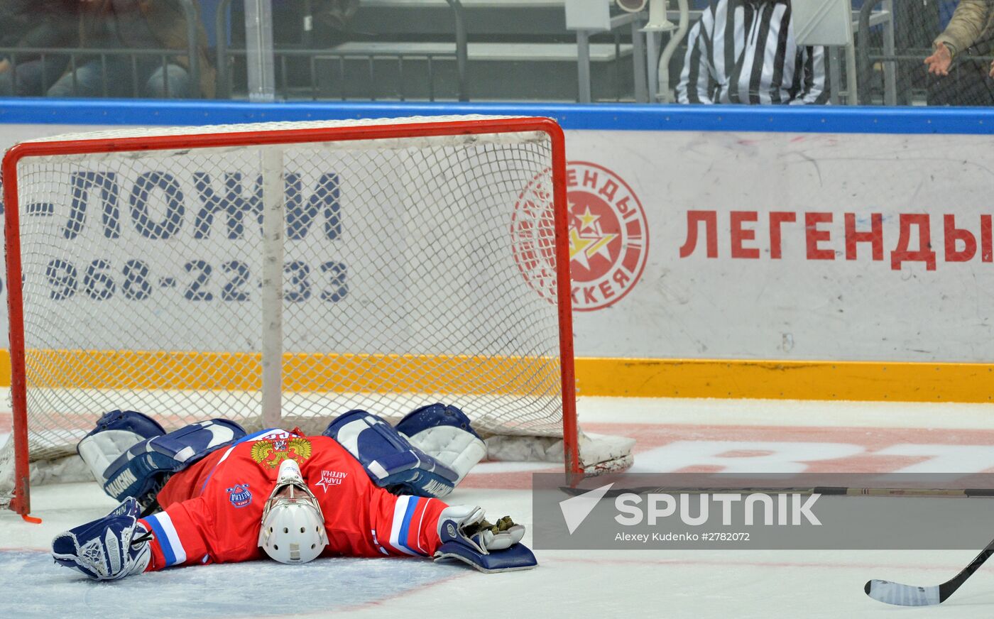 Hockey. World Legends Hockey League. Russia vs Finland