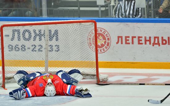 Hockey. World Legends Hockey League. Russia vs Finland