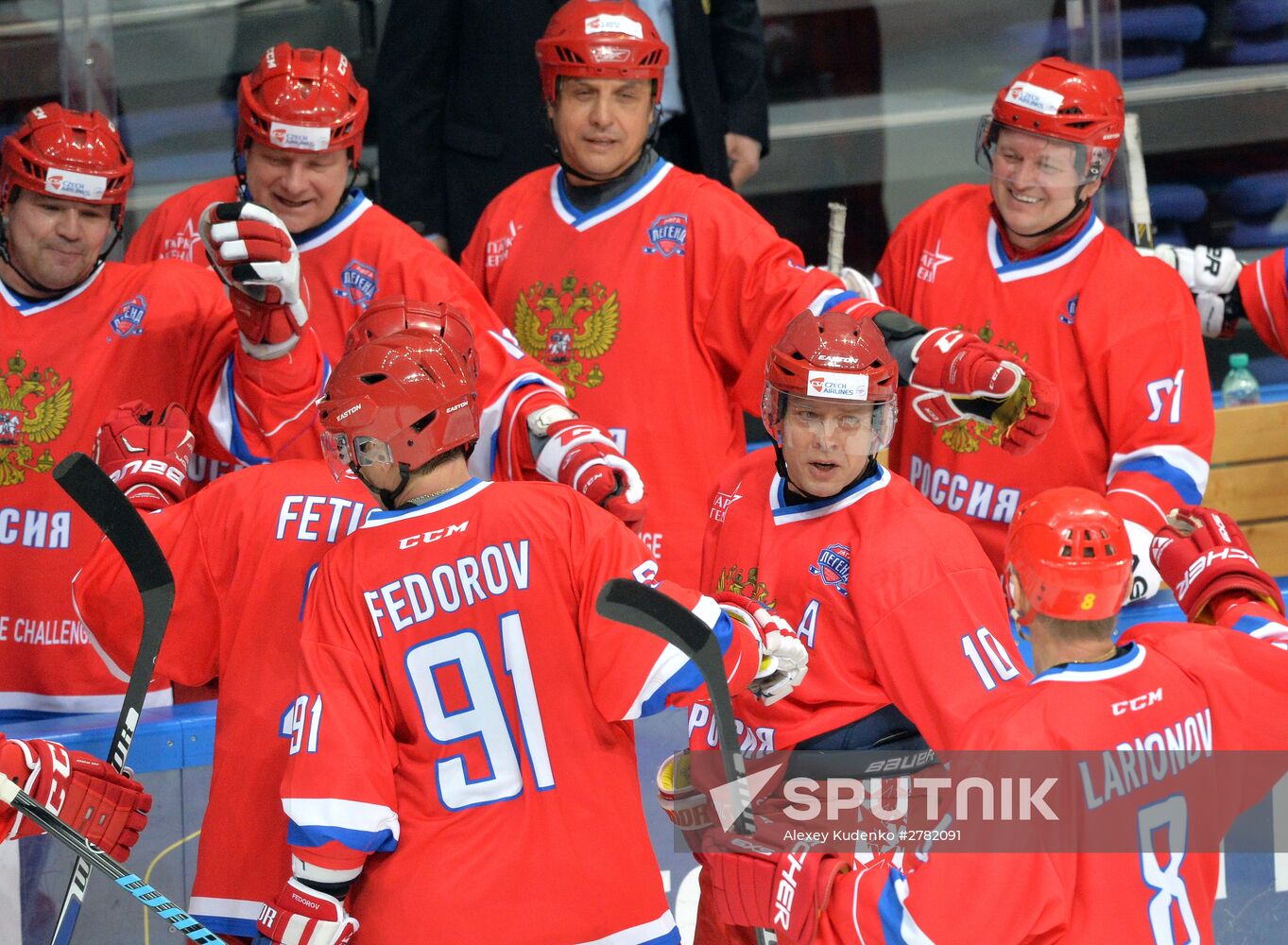Hockey. World Legends Hockey League. Russia vs Finland