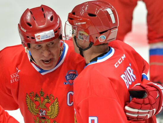 Hockey. World Legends Hockey League. Russia vs Finland