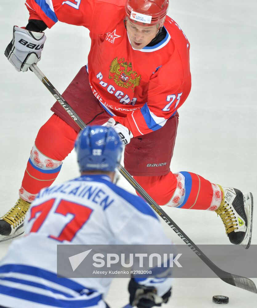 Hockey. World Legends Hockey League. Russia vs Finland