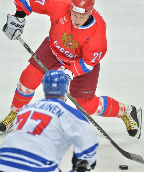 Hockey. World Legends Hockey League. Russia vs Finland