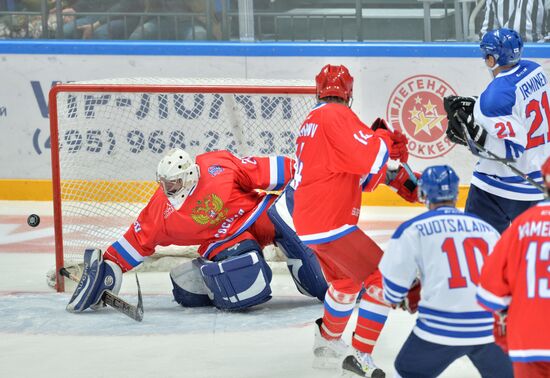 Hockey. World Legends Hockey League. Russia vs Finland
