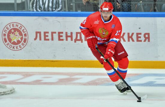 Hockey. World Legends Hockey League. Russia vs Finland