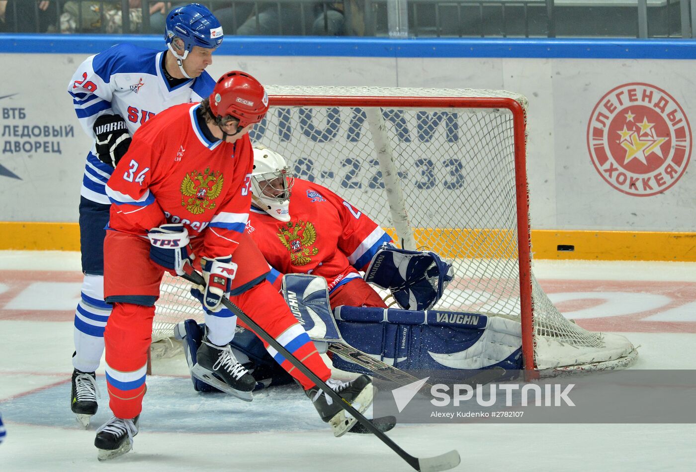 Hockey. World Legends Hockey League. Russia vs Finland