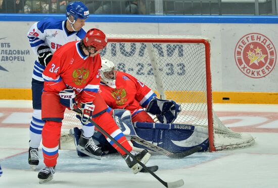 Hockey. World Legends Hockey League. Russia vs Finland