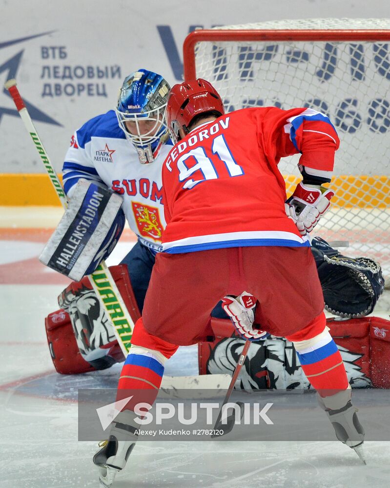 Hockey. World Legends Hockey League. Russia vs Finland