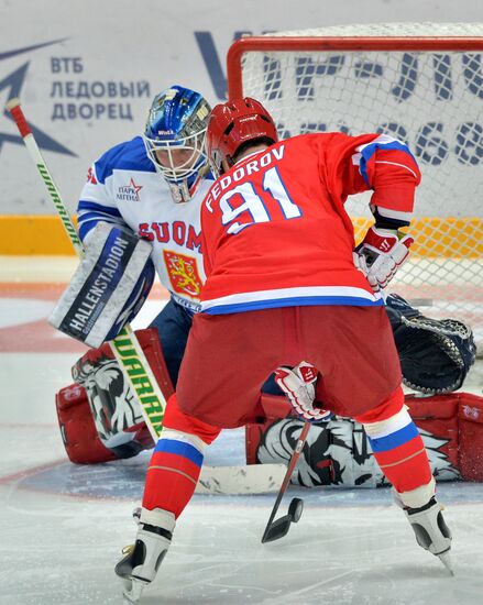 Hockey. World Legends Hockey League. Russia vs Finland
