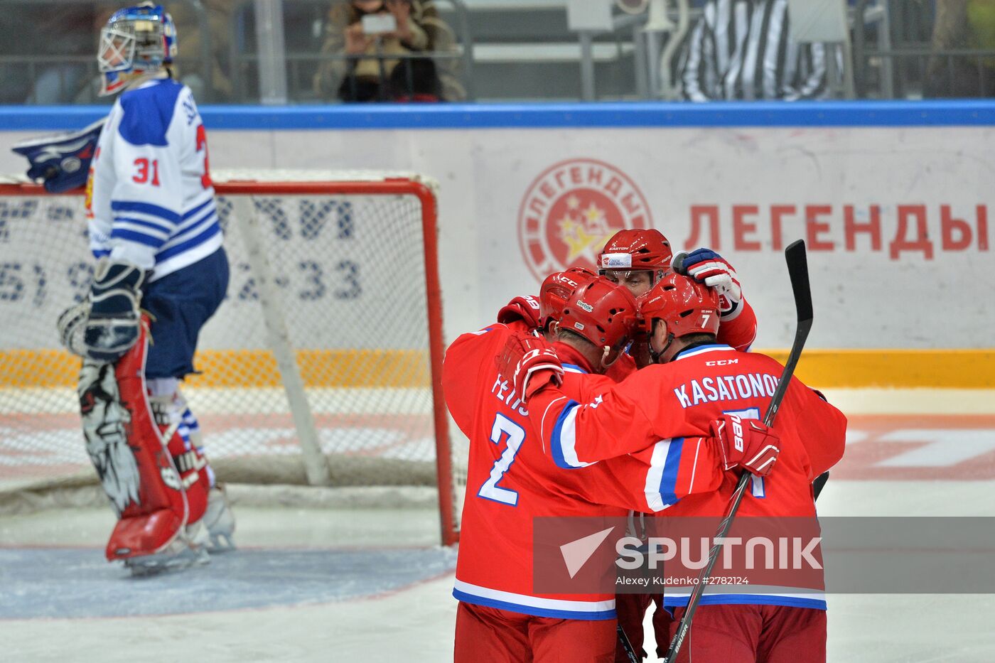 Hockey. World Legends Hockey League. Russia vs Finland