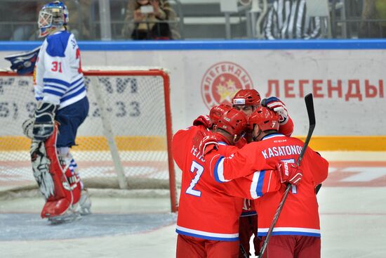 Hockey. World Legends Hockey League. Russia vs Finland