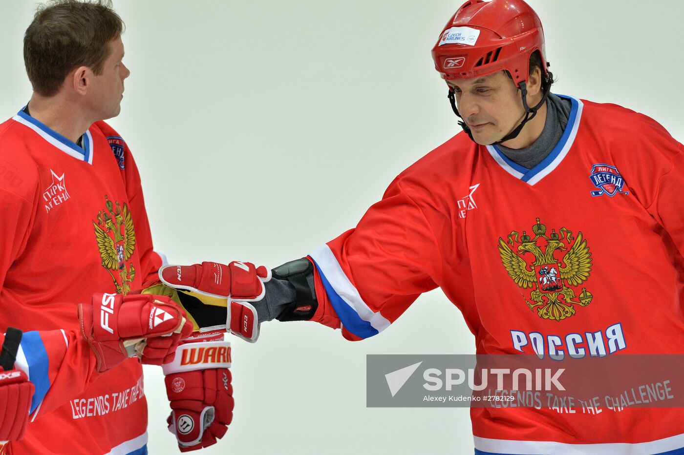 Hockey. World Legends Hockey League. Russia vs Finland