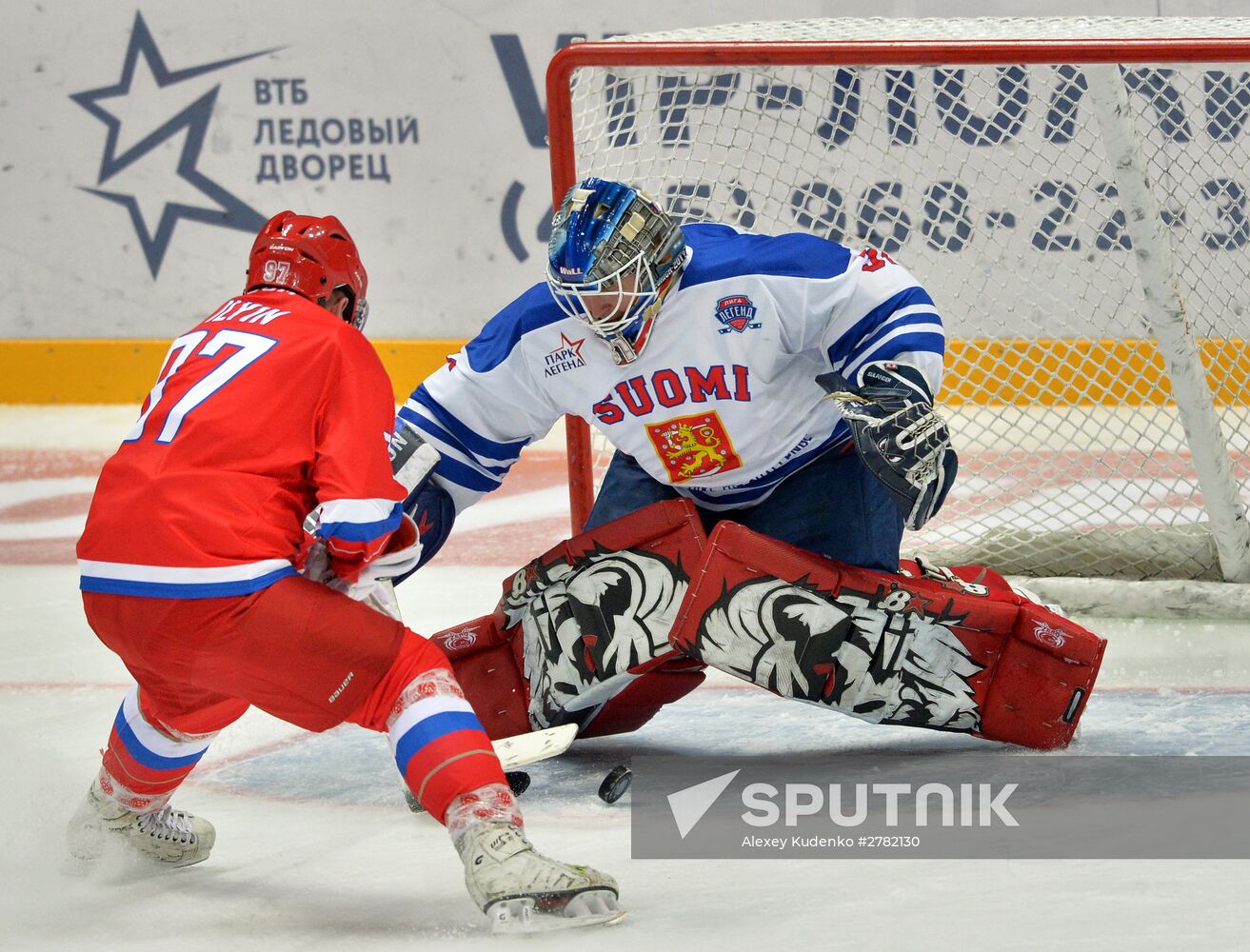 Hockey. World Legends Hockey League. Russia vs Finland