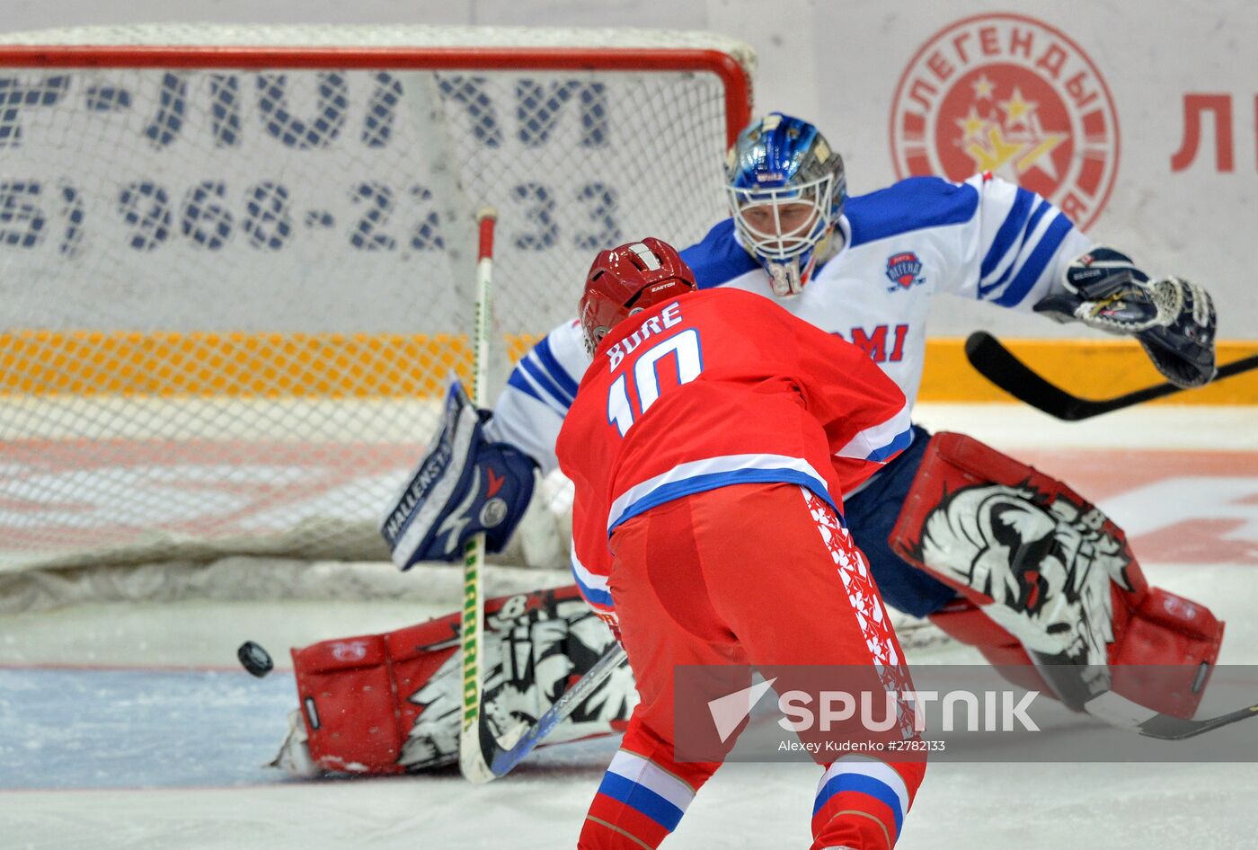 Hockey. World Legends Hockey League. Russia vs Finland